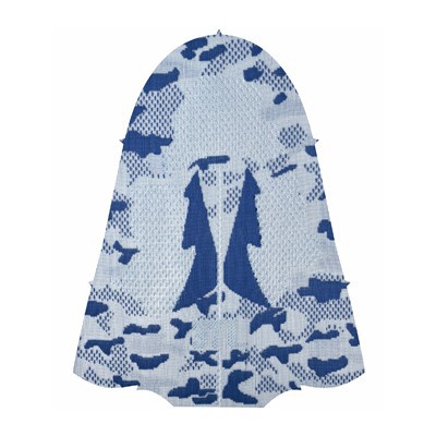 Trükitud polüesterkangast võrkjalatsid peal